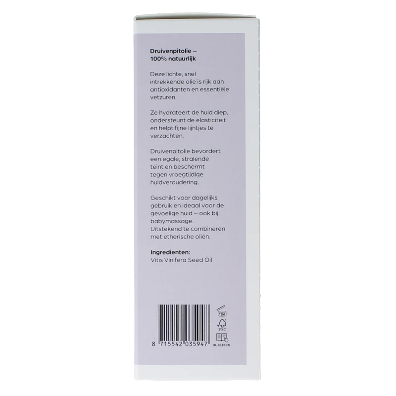 Volatile Druivenpit basisolie glazen fles 100.00 Milliliter