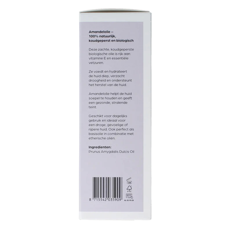Volatile Amandel koudgeperst basisolie bio glazen fles 100.00 Milliliter