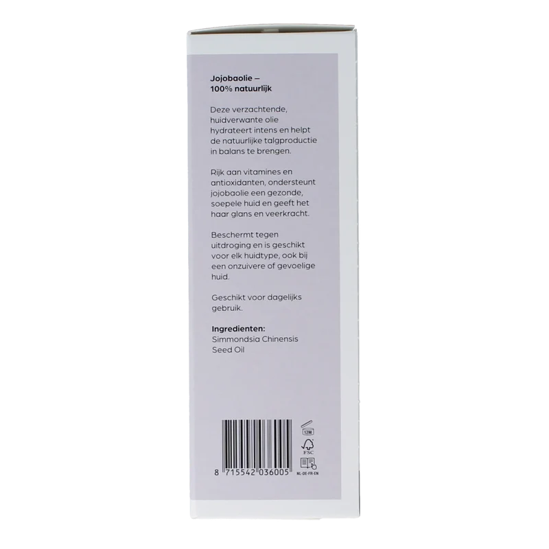 Volatile Jojoba koudgeperst basisolie bio glazen fles 100.00 Milliliter