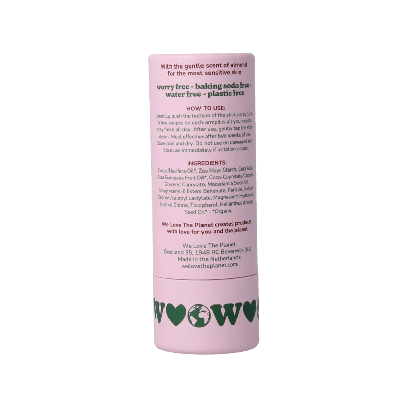 We Love The Planet Deodorant stick soft almond vegan 40.00 Gram