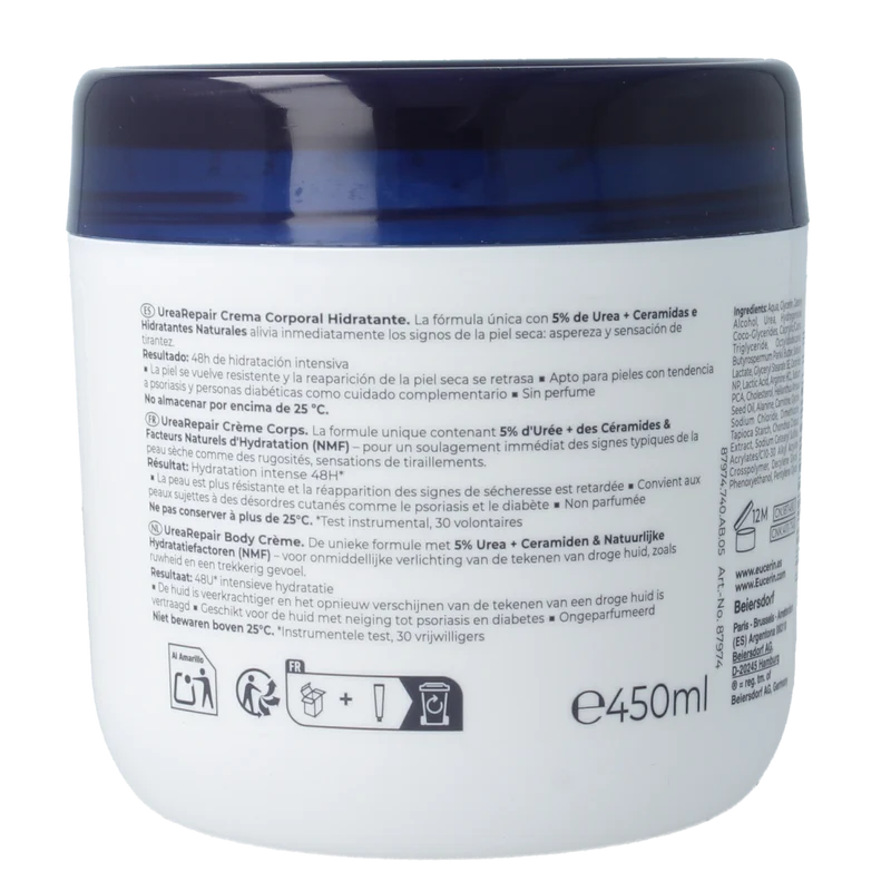Eucerin Urearepair bodycreme 5% urea 450.00 Milliliter