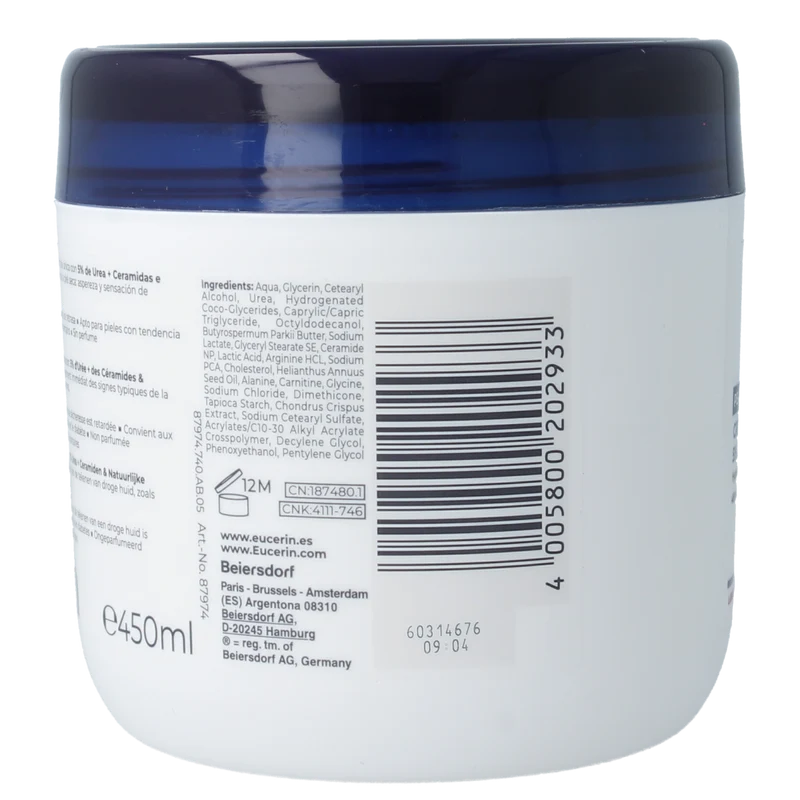Eucerin Urearepair bodycreme 5% urea 450.00 Milliliter