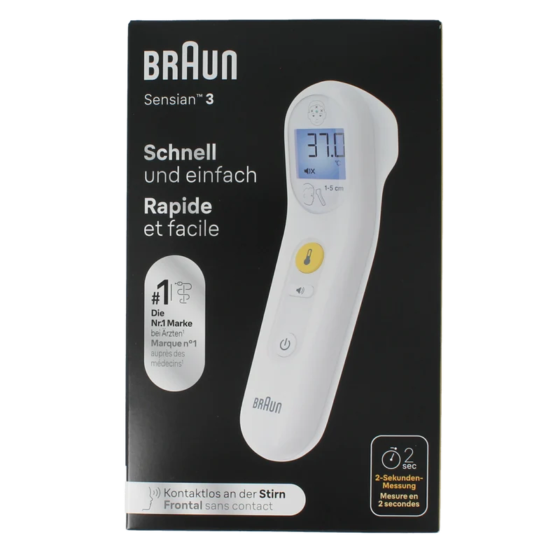 Braun Voorhoofdthermometer Sensian 3 BNT050 1.00 Stuks