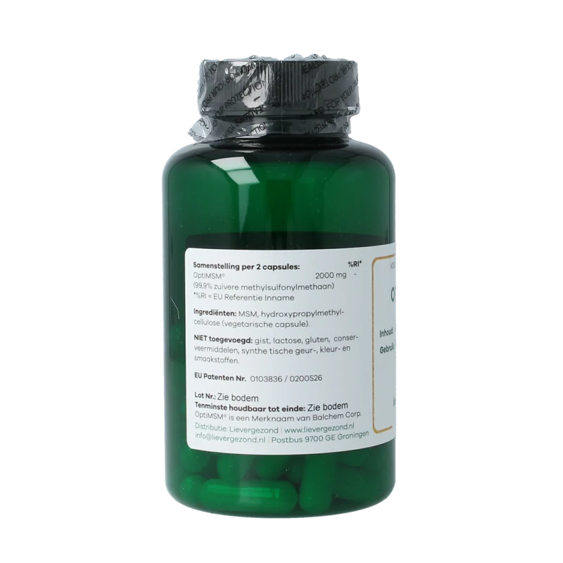 Liever Gezond Opti msm 1000mg 60.00 Vegetarische capsules