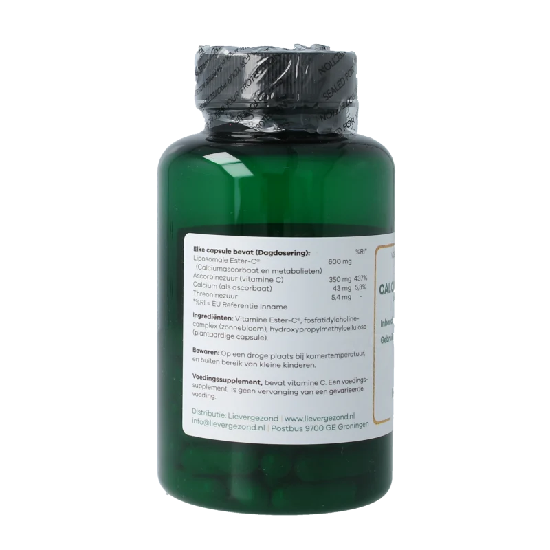 Liever Gezond Calcium ascorbaat liposomaal strong 60 Vegetarische capsules
