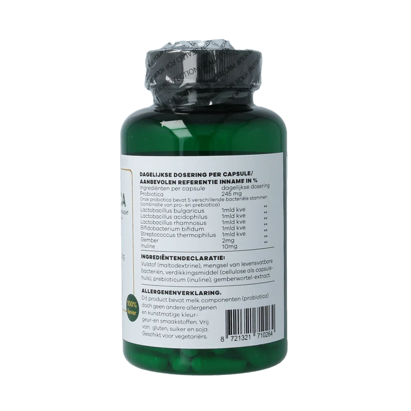 Liever Gezond Probiotica met prebiotica gember 60.00 Vegetarische capsules