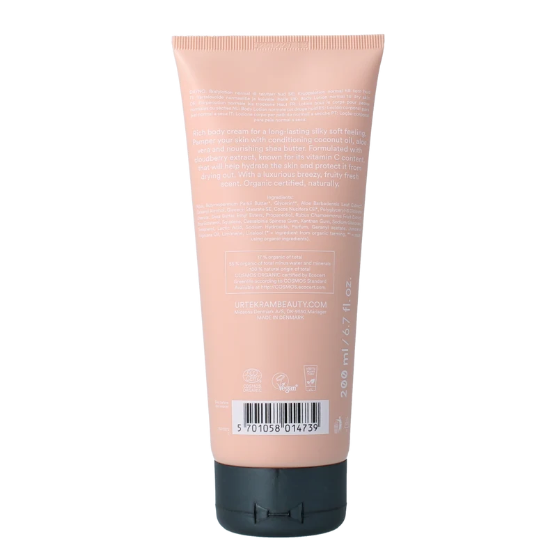 Urtekram Nordic berry voedende body creme 200.00 Milliliter