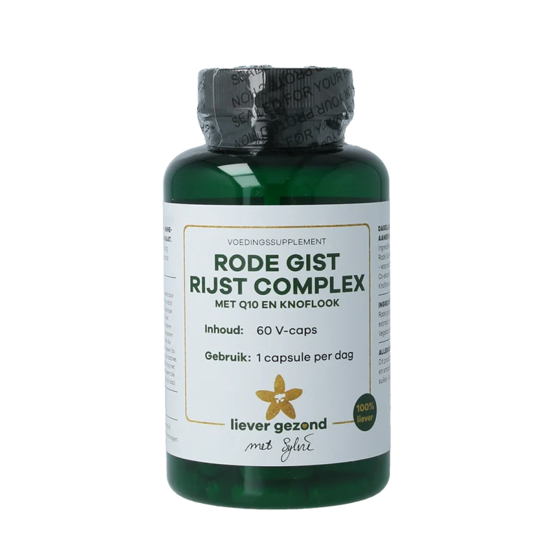Liever Gezond Rode gist rijst complex Q10 60.00 Vegetarische capsules