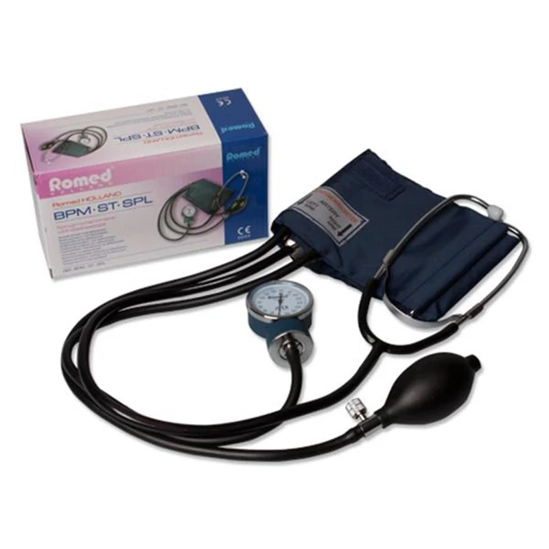 Romed Blutdruckmessgerät + Stethoskop Set mit Tasche
