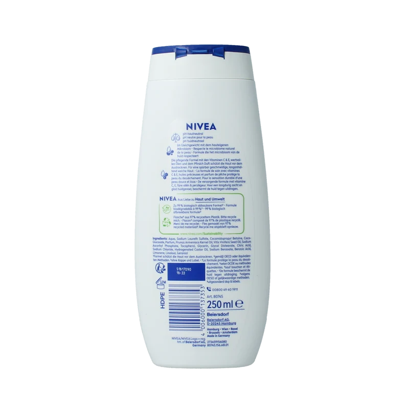 Nivea Douchecreme apricot seed oil 250.00 Milliliter