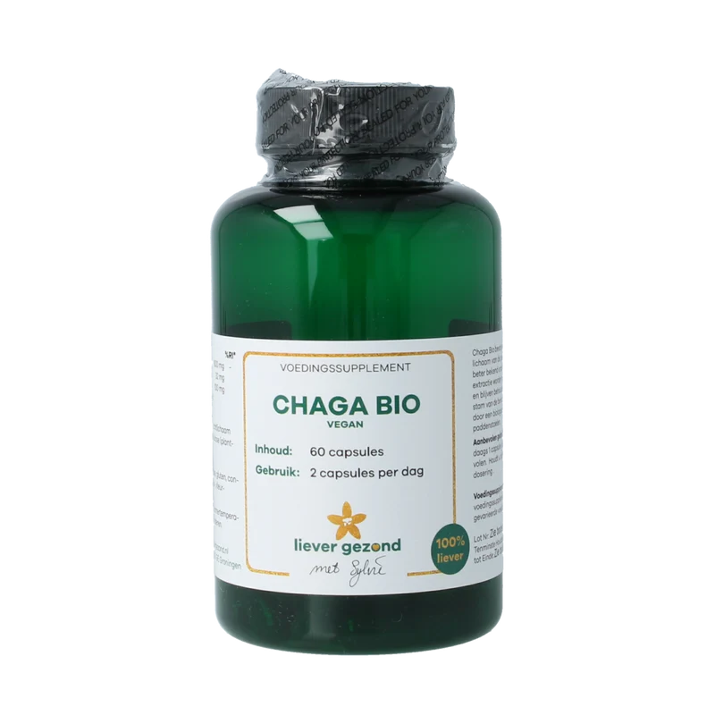 Liever Gezond Chaga 400mg vegan bio 60.00 Vegetarische capsules