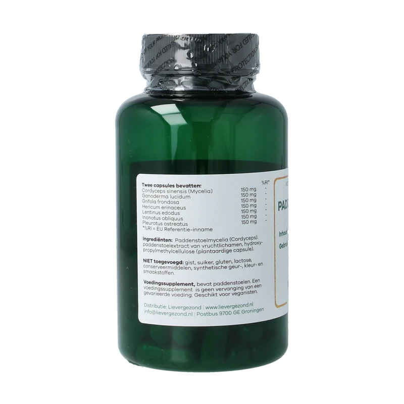 Liever Gezond Paddenstoelenmix 525mg bio 60.00 Vegetarische capsules