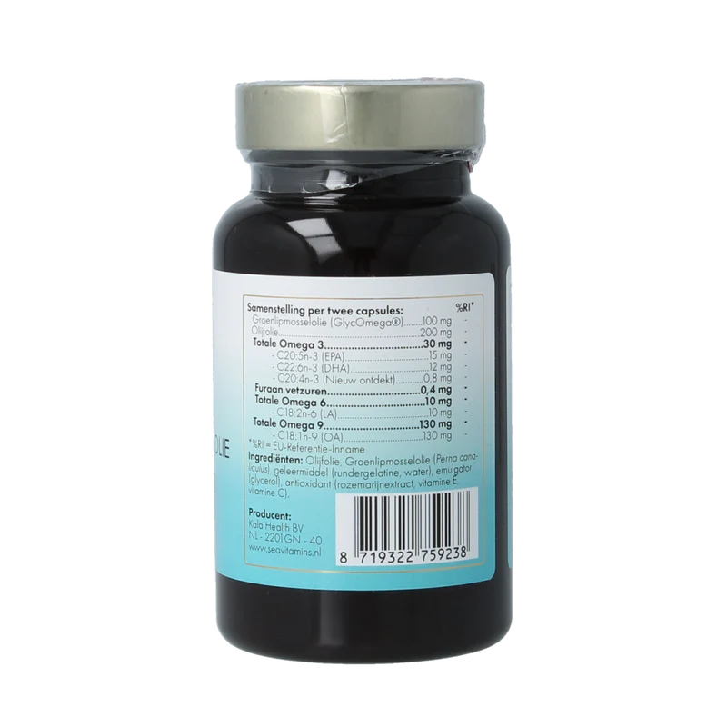 Sea Vitamins Groenlipmosselolie aspitol 90.00 Vegetarische capsules