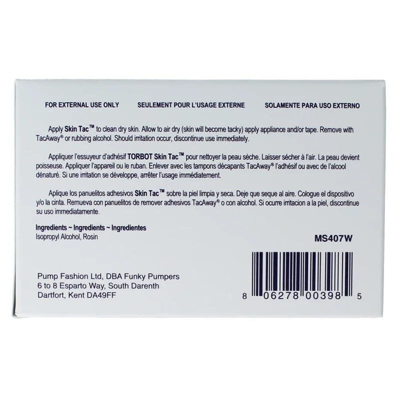 Diversen Skin tac wipe MS407W 50.00 Stuks
