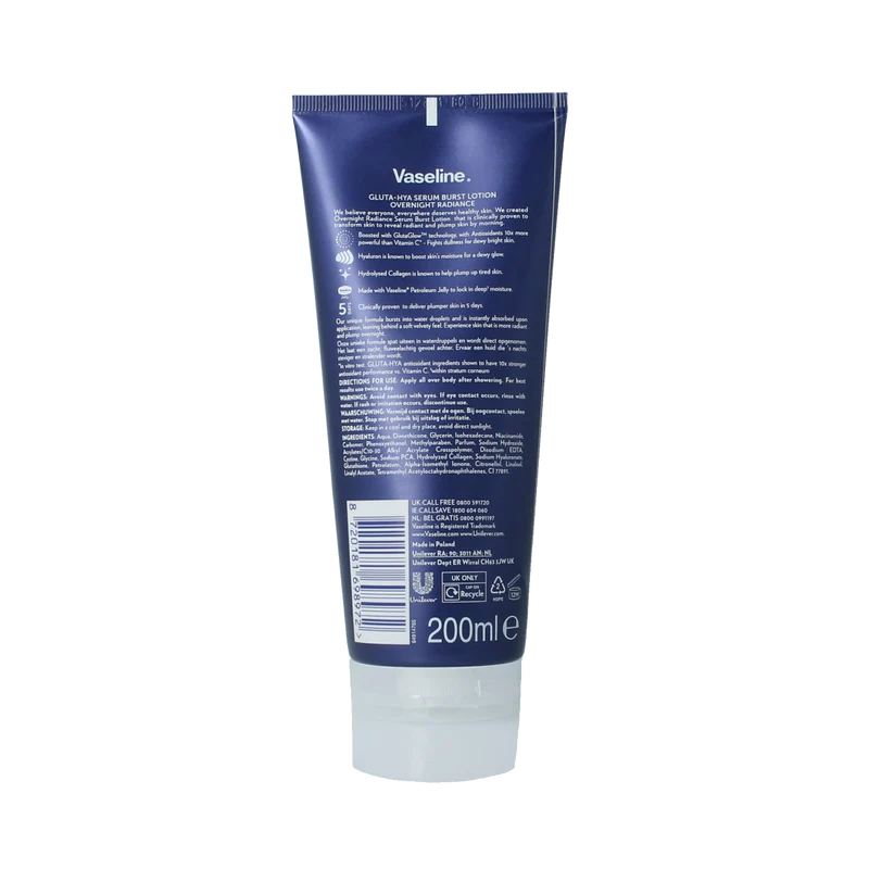 Vaseline Gluta-hya overnight radiance serum lotion 200.00 Milliliter
