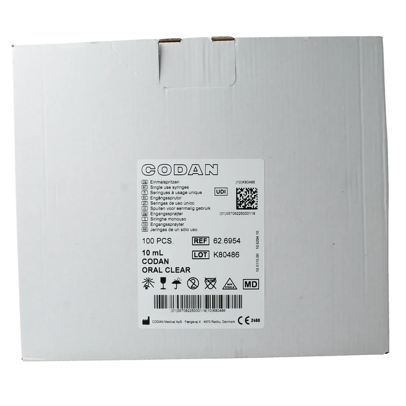 Codan Spuit helder excl tipcap 100.00 Stuks