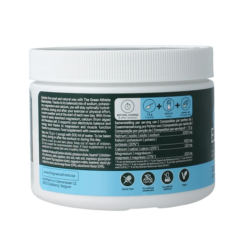The Green Athlete Electrolytes orange lemon 320.00 Gram