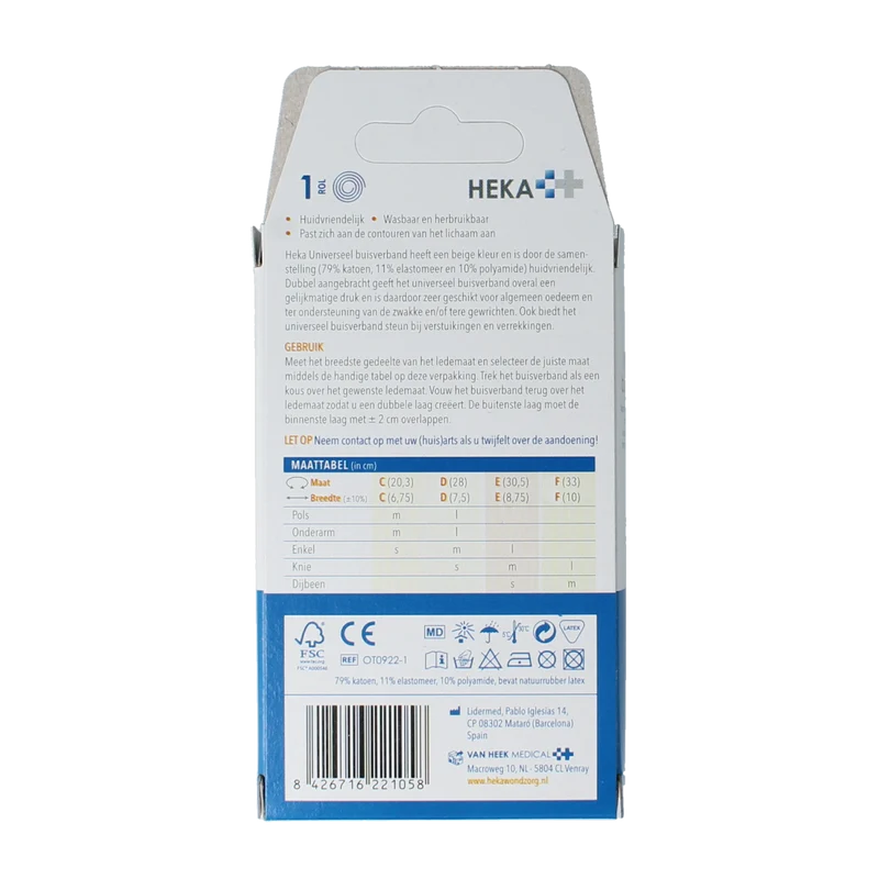 Heka Grip compress beige E 1.00 Stuks