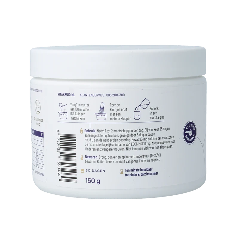 Vitakruid Matcha collageen met sunmatcha & solugel 150.00 Gram
