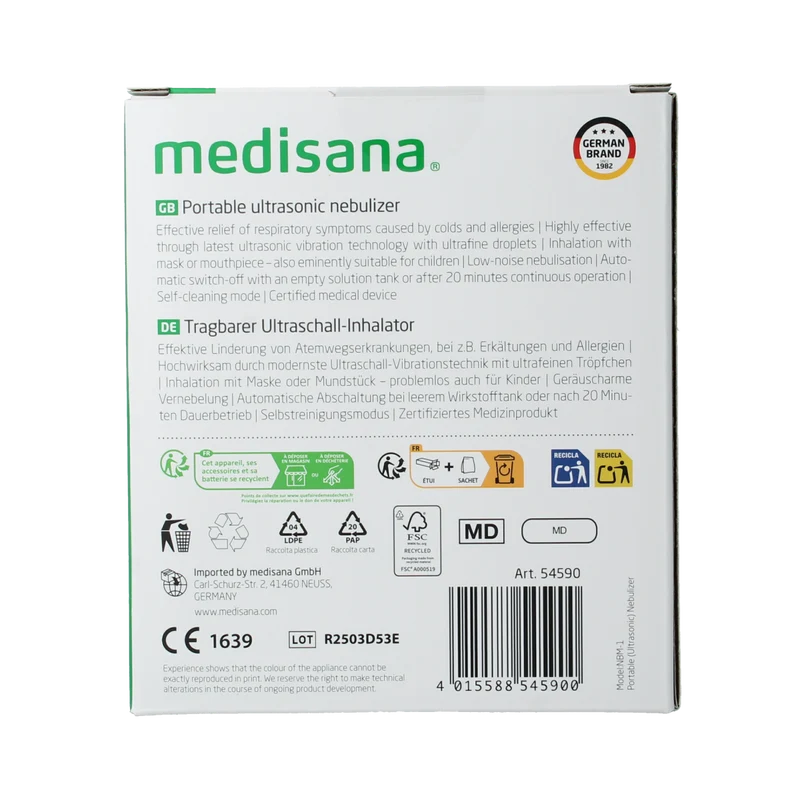 Medisana IN 515 Ultrasone inhalator 1.00 Stuks