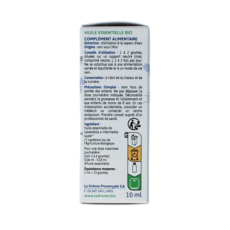 Ladrome Lavandin olie bio 10.00 Milliliter