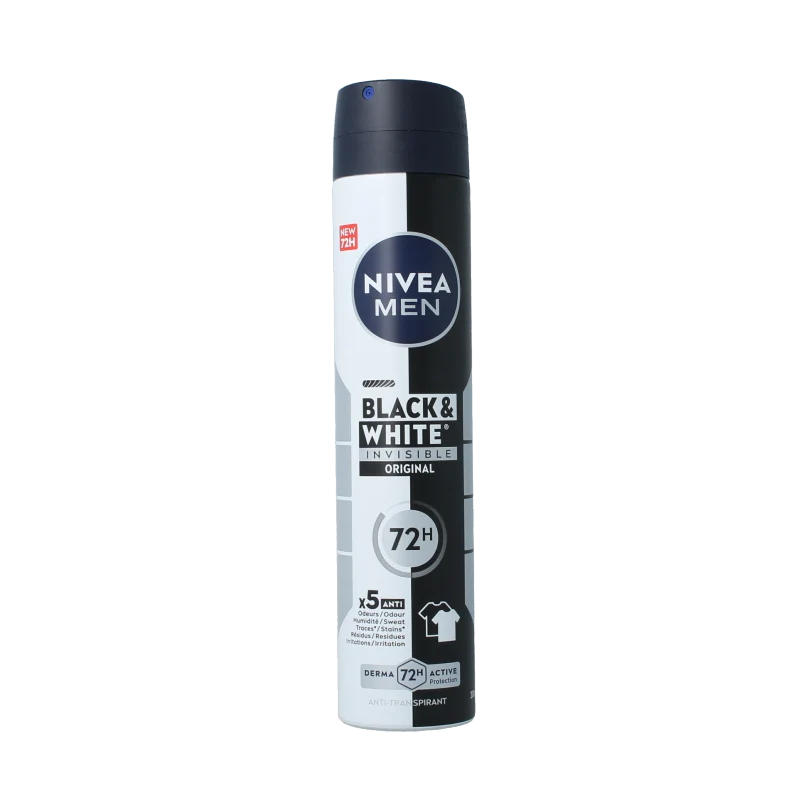 Nivea Men deodorant spray invisible black & white 200 Milliliter