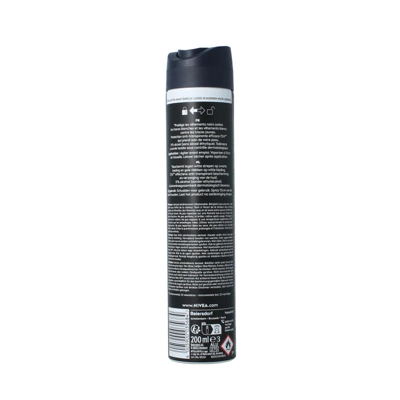 Nivea Men deodorant spray invisible black & white 200 Milliliter