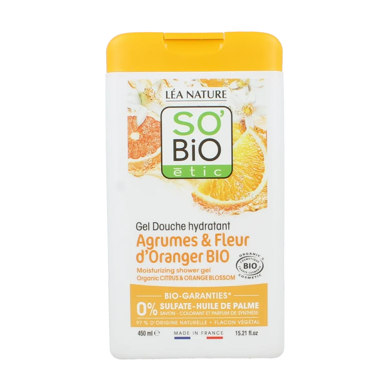 So Bio Etic Showergel citroen orange blossom 450.00 Milliliter