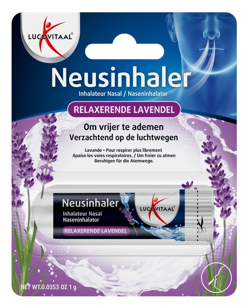 Lucovitaal Neusinhaler relaxerende lavendel 1.00 Stuks