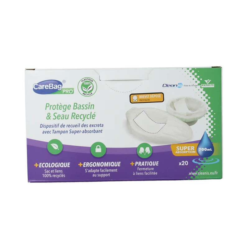 CareBag Pro bedpan & commode liners 700ml 20.00 Stuks