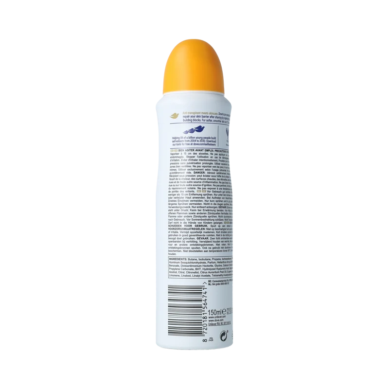 Dove Deodorant spray go fresh passievrucht & citroengr 150.00 Milliliter