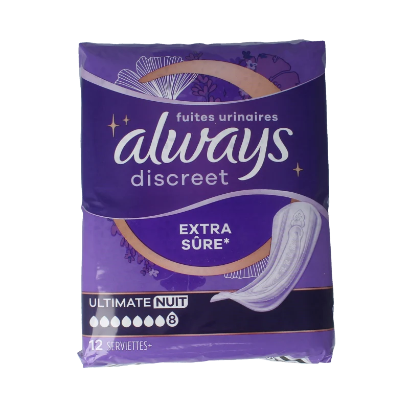 Always Discreet verband ultimate night 12 Stuks