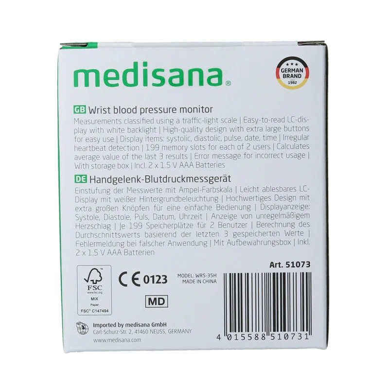Medisana Polsbloeddrukmeter BW 345 1.00 Stuks