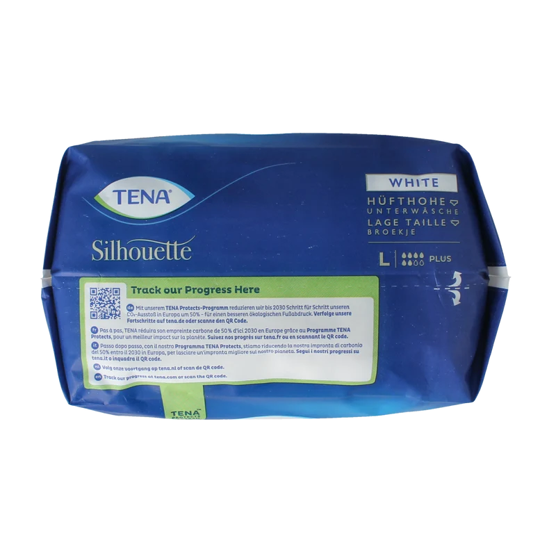 Tena Silhouette plus low waist wit L 10.00 Stuks