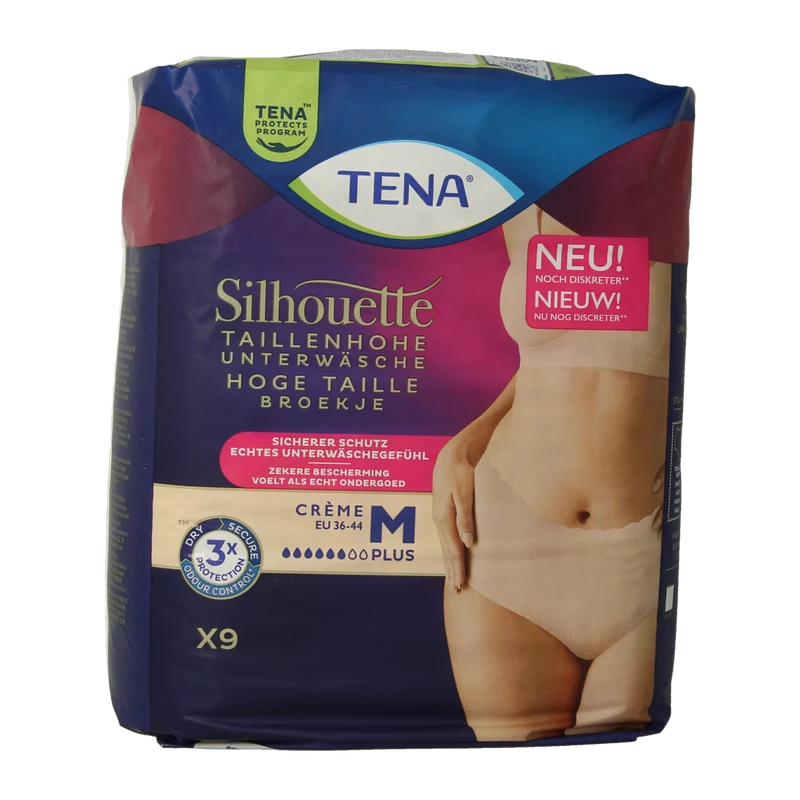 Tena Silhouet plus high waist creme medium 9.00 Stuks