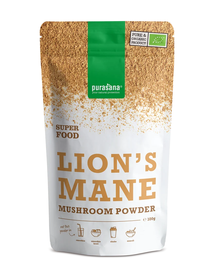 Purasana Lion's mane poeder bio 100.00 Gram
