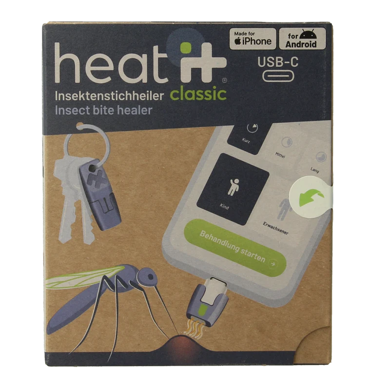 Heat-it Insect bite healer classic USB-C 1.00 Stuks