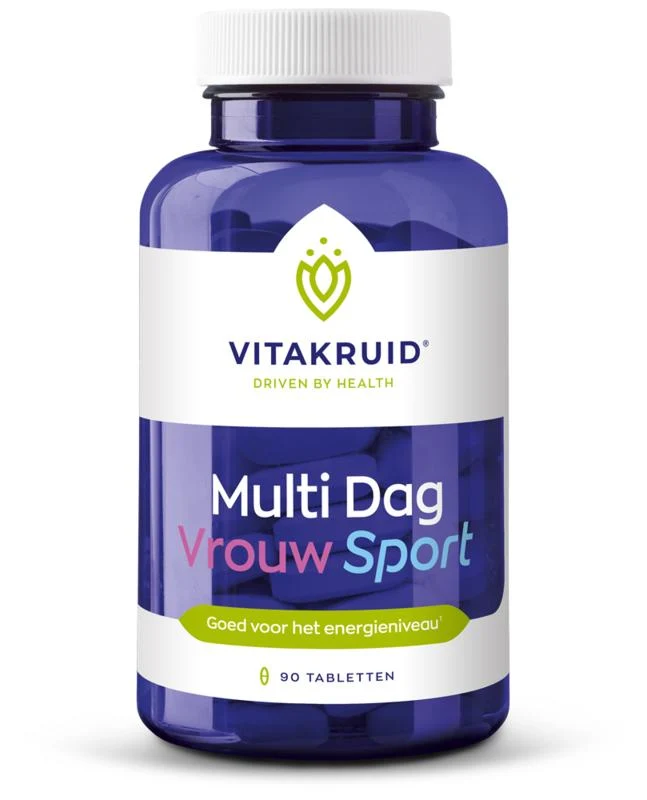 Vitakruid Multi Dag Vrouw Sport 100% Vegan 90.00 Tabletten