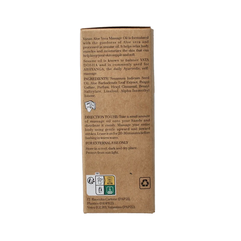 Vanan Aloe vera massage oil 90.00 Milliliter