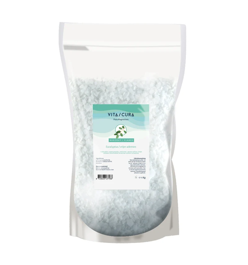 Vitacura Magnesium zout flakes eucalyptus 1.00 Kilogram