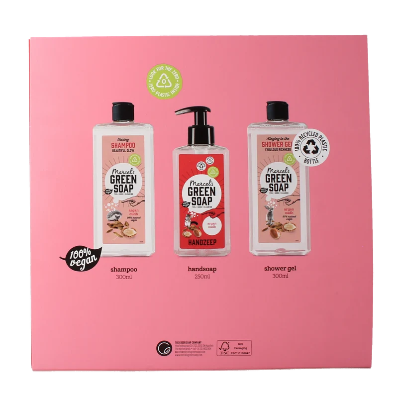 Marcel's Green Soap Giftbox argan & oudh 1.00 Stuks