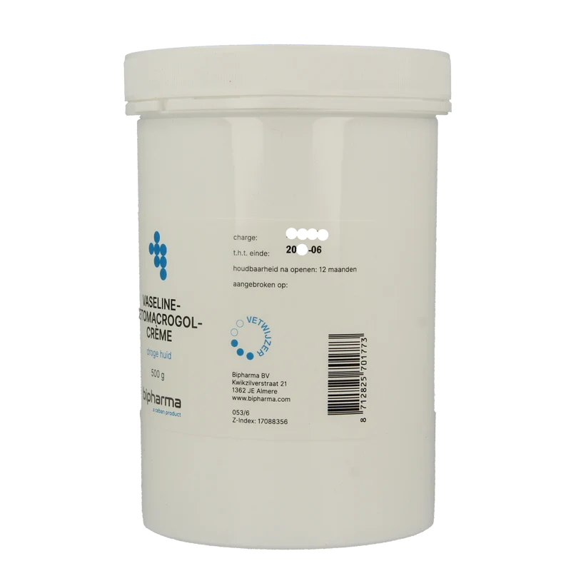 Bipharma Vaselinecetomacrogolcreme 500.00 Gram