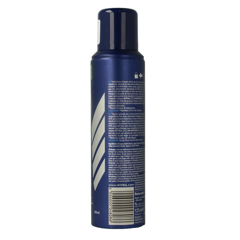 Nivea Men deodorant spray fresh active eco 125 Milliliter