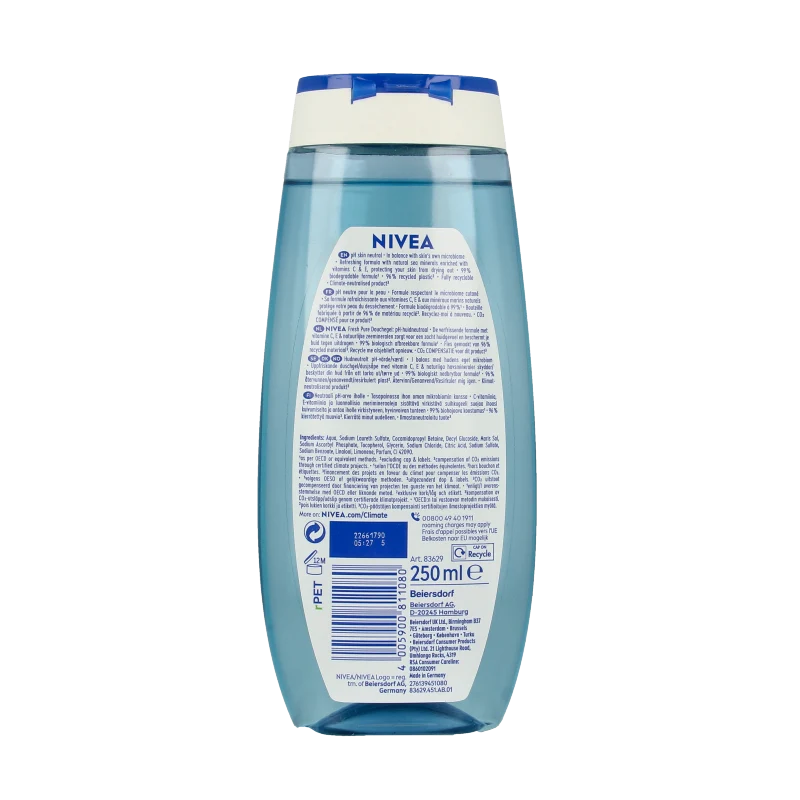 Nivea Showergel fresh pure 250 Milliliter
