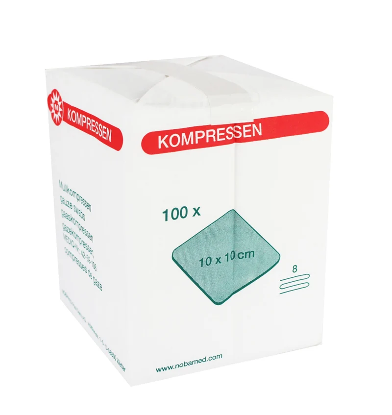 Noba Mullkompressen, 8-fach, unsteril, 100 Stück