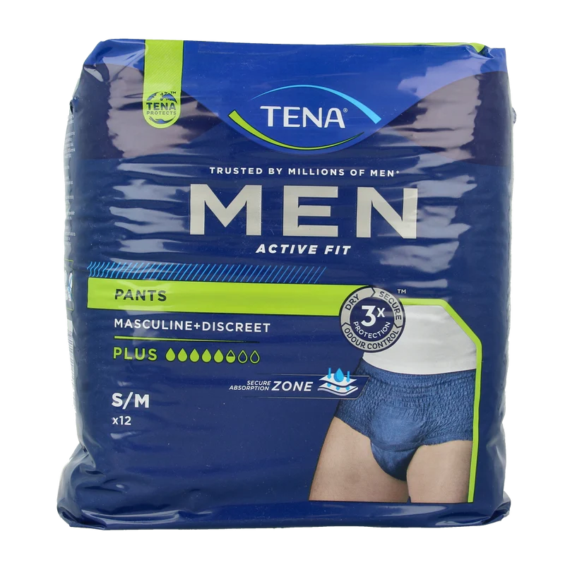 Tena Men active fit pants plus S/M 12.00 Stuks