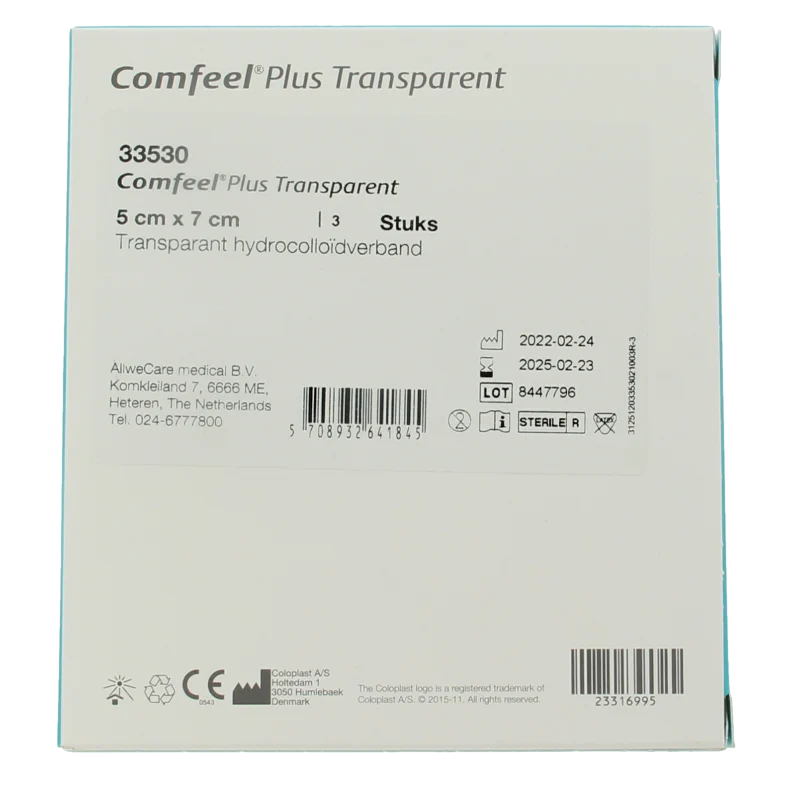 Medeco Comfeel plus 5 x 7cm transparant 3 Stuks
