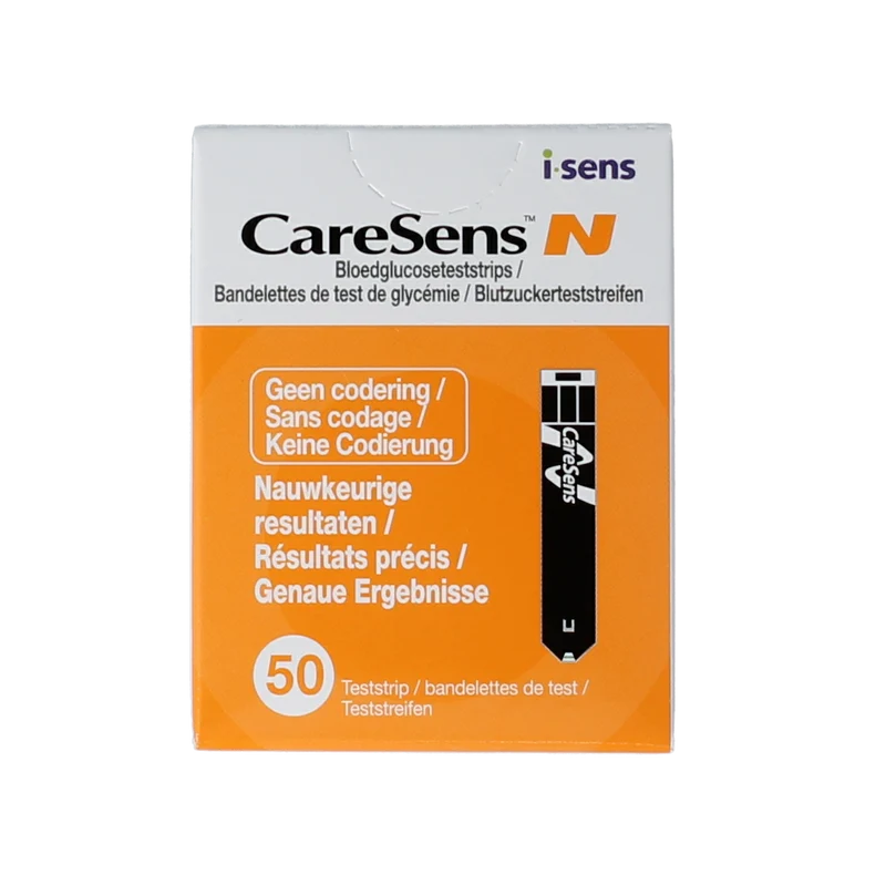 Caresens N glucose teststrips 50.00 Stuks