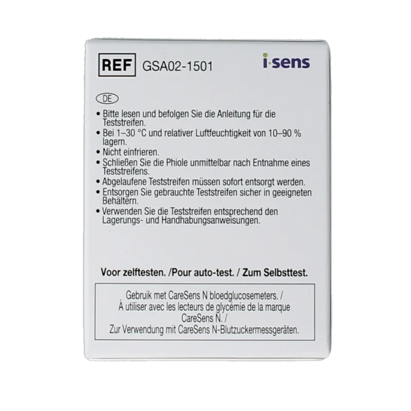 Caresens N glucose teststrips 50.00 Stuks