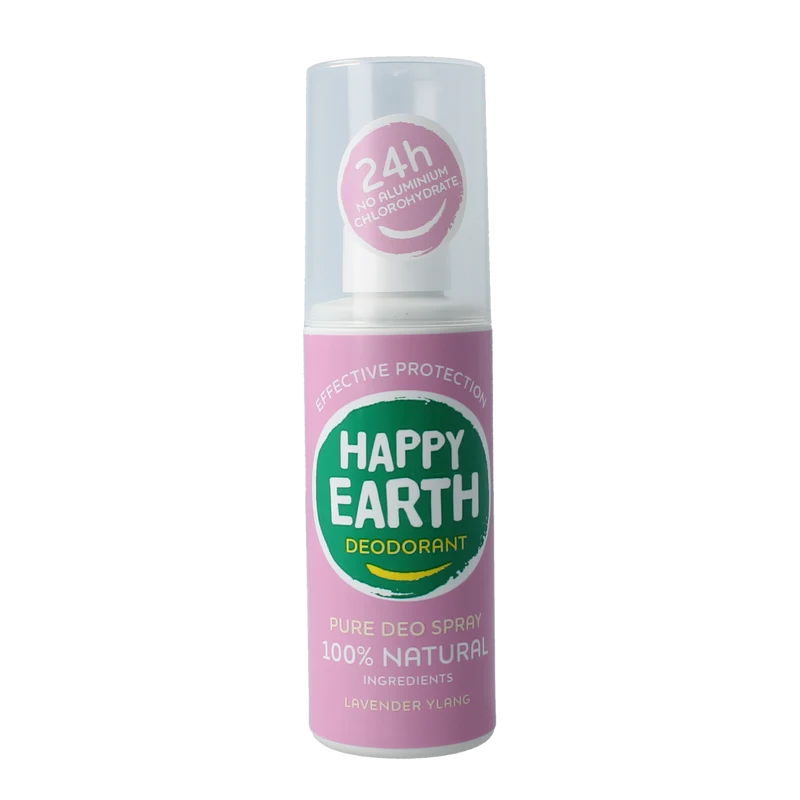 Happy Earth Pure deodorant spray lavender ylang 100.00 Milliliter